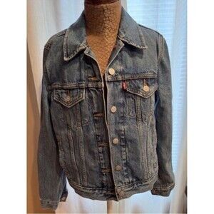 Levi's LEJ Red Label Denim Button Down Trucker Jean Jacket Blue Men's Small XS